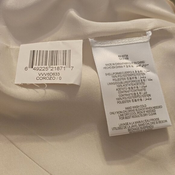 BCBGMaxazria 2009 Taylor Swift Off White-Beige Corozo VVV6D633 Lined Mini Dress - Picture 12 of 12